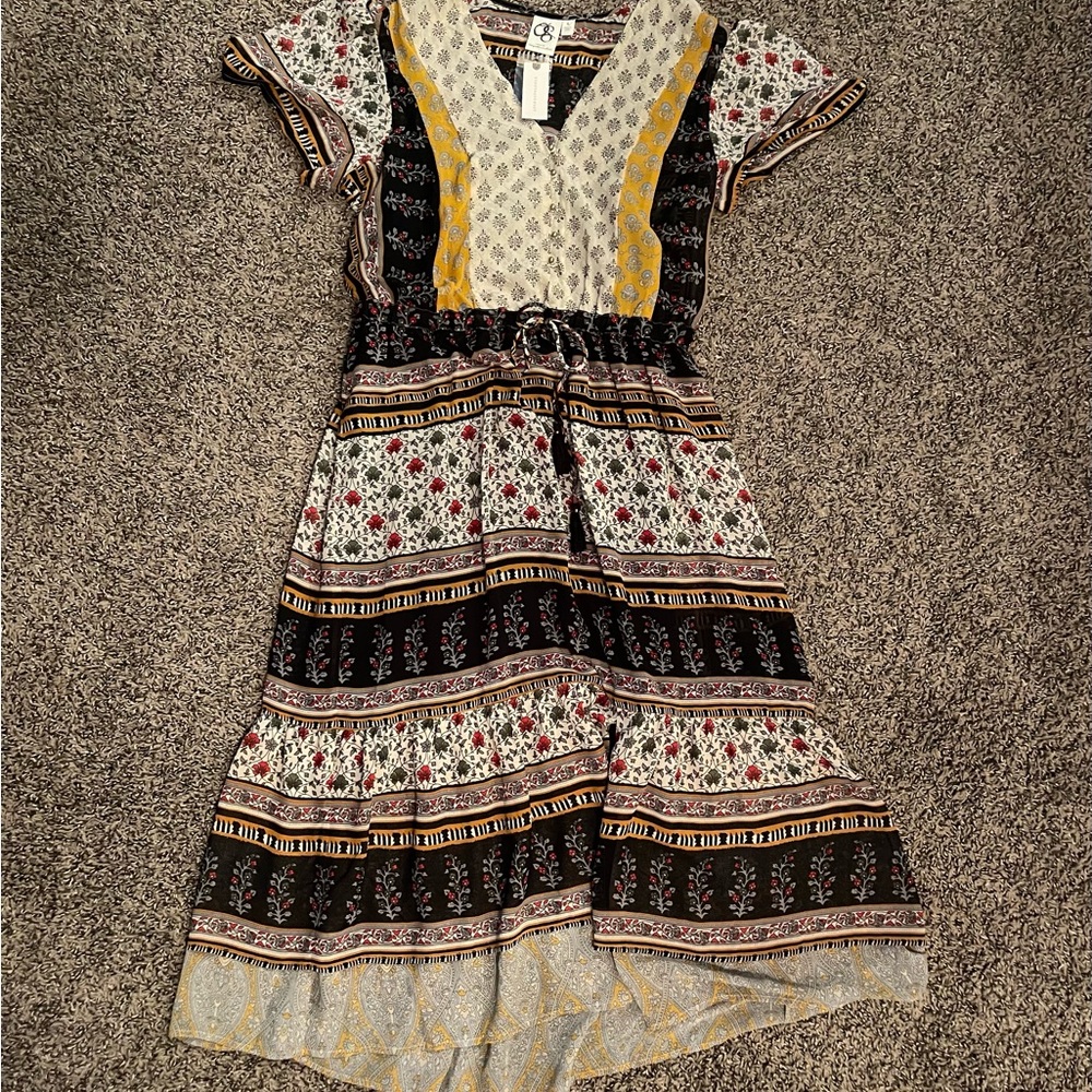 Anthropologie Multi-Color Boho High-Low Dress (like new- no tags)
